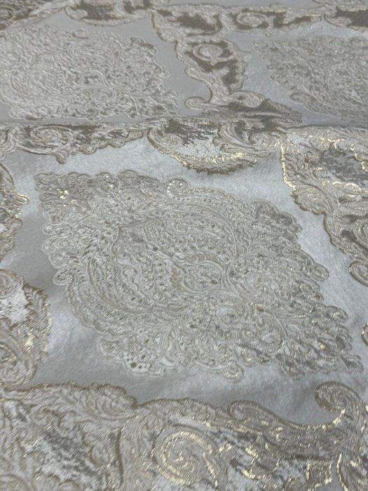 Weelderige elegantie in damastjacquard - Meubelstof - 5 m -, Antiek en Kunst, Antiek | Tapijten, Tafelkleden en Textiel
