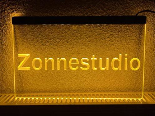 Zonnestudio neon bord lamp LED verlichting reclame lichtbak, Huis en Inrichting, Lampen | Overige, Nieuw, Verzenden