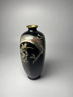 Vase - Argent, Cuivre, Émail - Japon - Période Meiji, Antiek en Kunst