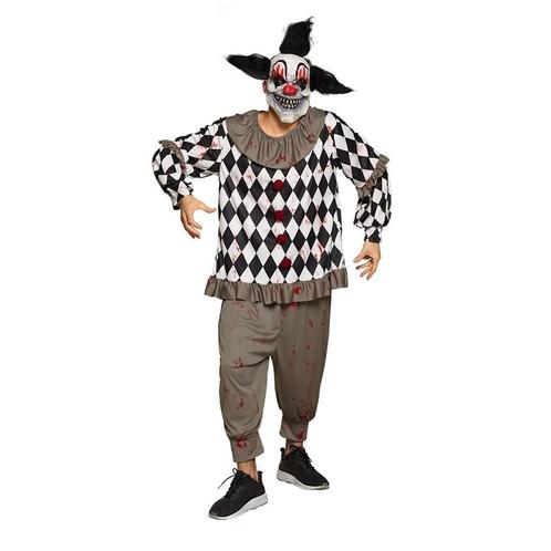 Halloween Clown Kostuum Wit Zwart M/L, Kleding | Heren, Carnavalskleding en Feestkleding, Nieuw, Verzenden