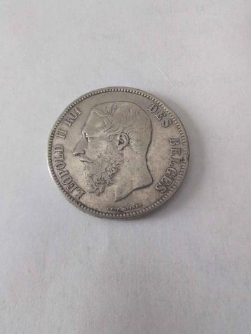 België. Leopold II. 5 Francs 1868 (Zonder Minimumprijs) beschikbaar voor biedingen