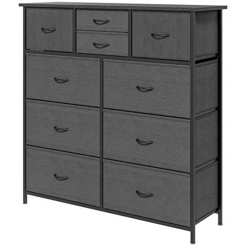 Kast - Stoffen lades - Metalen frame - Zwart, Huis en Inrichting, Kasten | Ladekasten, Nieuw, Ophalen of Verzenden