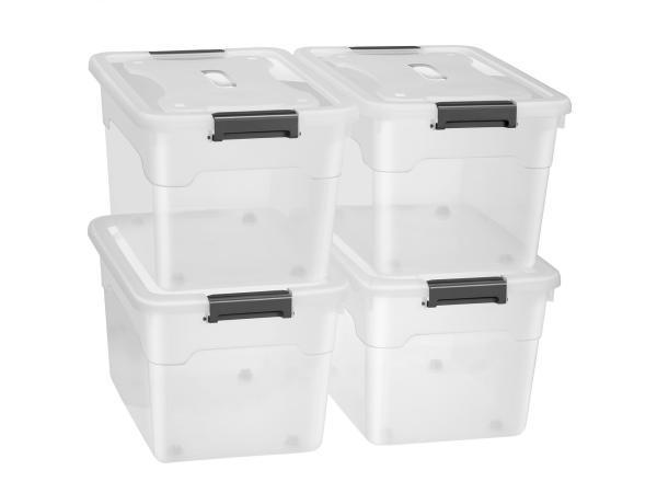 Veiling - Opbergdoos/ opslagbox 60 ltr - Kunststof - 4-delig, Huis en Inrichting, Woonaccessoires | Overige