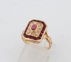 Sans prix de réserve - Bague - 18 carats Or jaune Rubis -, Handtassen en Accessoires, Nieuw