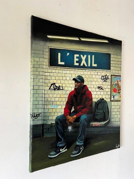 Emilie Pannier - Station lExil, Antiek en Kunst, Kunst | Schilderijen | Modern