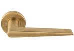 Deurklink BASICS LBXXI op ronde rozet PVD mat goud, Nieuw, Overige materialen, Klink of Kruk