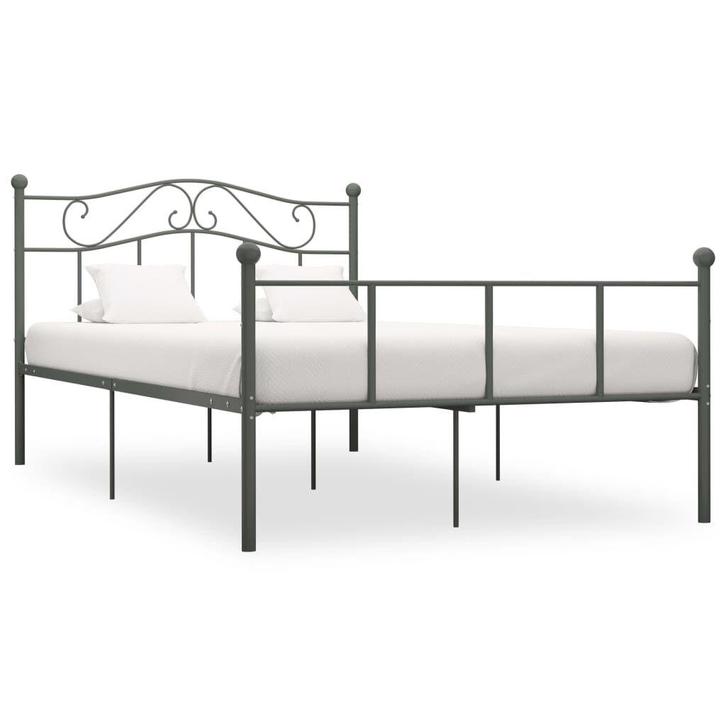 Metaal Bedframe 160x200 | Retourtje Deal | 35%, Huis en Inrichting, Slaapkamer | Bedden, 160 cm, 200 cm, Grijs, Nieuw, Metaal
