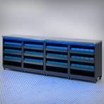 Datona Werkbank PREMIUM RVS werkblad met opbergbakken – 272, Ophalen of Verzenden, Nieuw