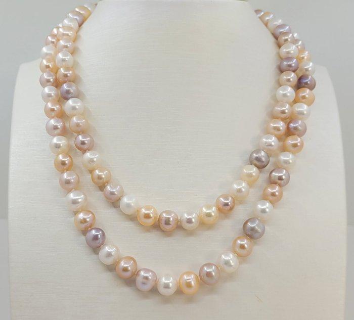 Sans Prix de Réserve - Collier Perles Edison multicolores, Handtassen en Accessoires, Kettingen