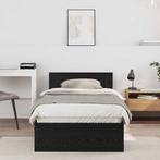vidaXL Bedframe met hoofdeinde Zwart eiken 75 x 190 cm, Huis en Inrichting, Slaapkamer | Bedden, Verzenden, Nieuw