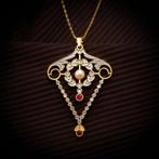 Zonder minimumprijs - Halsketting Zilver Diamant, Nieuw