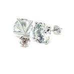 Oorbellen - 14 karaat Witgoud - 4.00ct. tw. Diamant