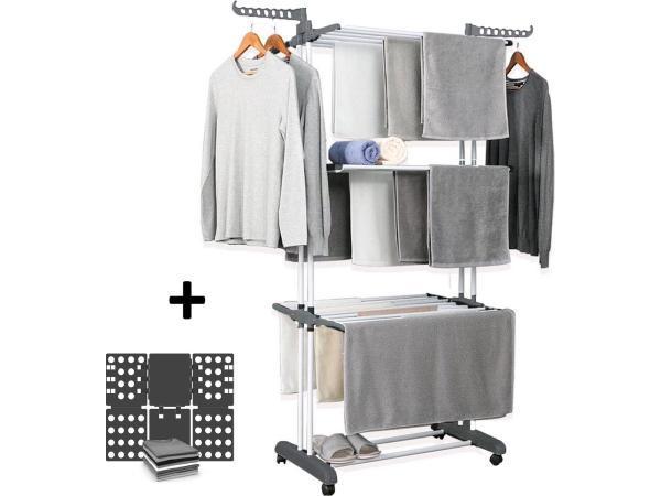 Veiling - Lenx kleding droogrek inclusief vouwplank, Jardin & Terrasse, Sèche-linge & Lave-linge