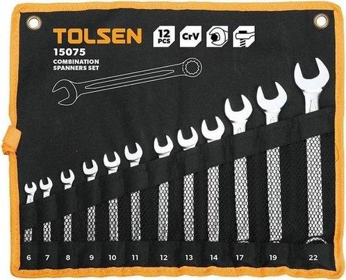 Tolsen 12 delige Ring- Steeksleutelset 6-22mm op Overig, Bricolage & Construction, Bricolage & Rénovation Autre, Envoi