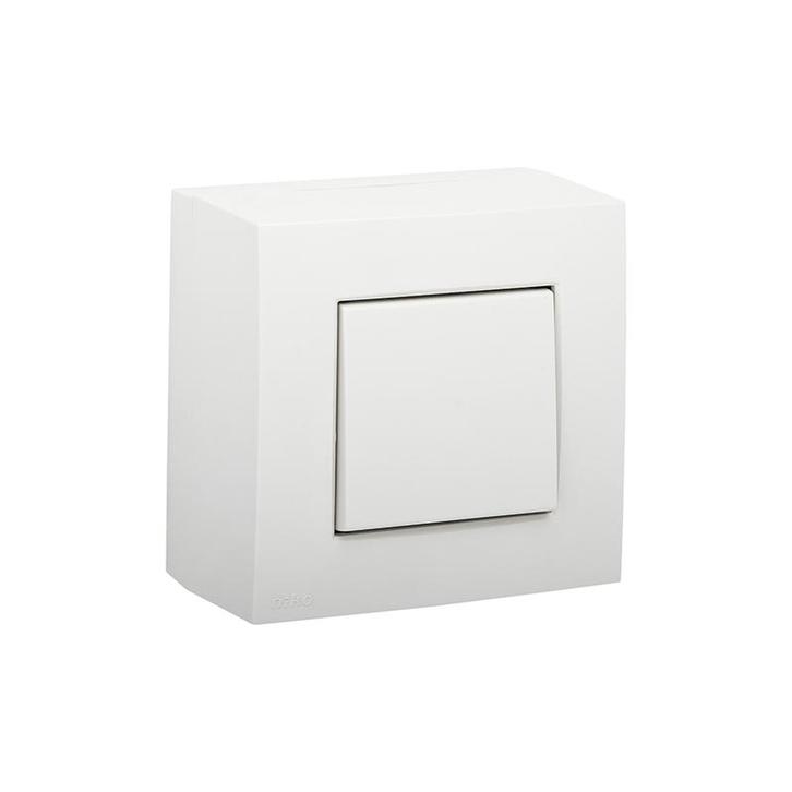 Niko - opbouwschakelaar - 2-polig - wit, Bricolage & Construction, Électricité & Câbles, Envoi