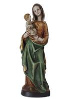 Sculpture, Farbige Madonna mit Jesu Kind - Handarbeit - 27