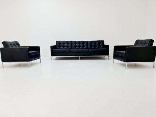 Knoll - Florence Knoll Basset - Ensemble de sièges - Cuir -, Antiek en Kunst, Kunst | Designobjecten