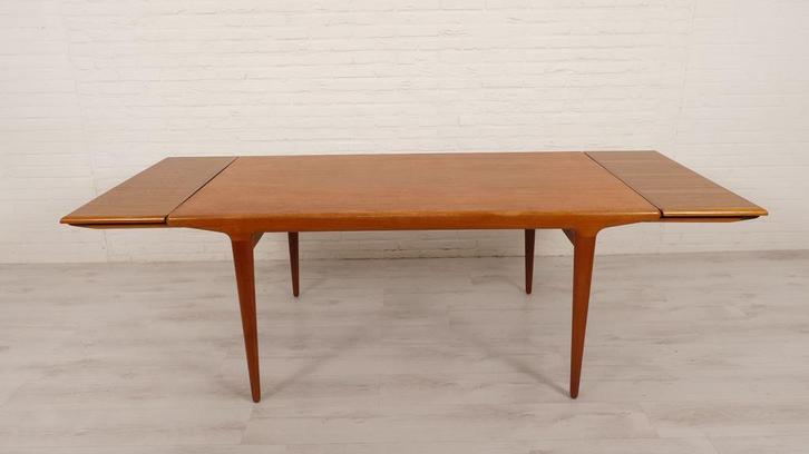 Vintage eettafel | Uitschuifbaar | Deens design | Teak, Huis en Inrichting, Tafels | Eettafels, Ophalen of Verzenden