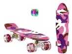 Sajan - Skateboard - LED Wielen - Penny board - Camouflage, Sport en Fitness, Nieuw, Verzenden