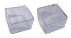 Flexibele stoelpootdop (omdop, vierkant, 60 mm, transparant, Nieuw, Verzenden