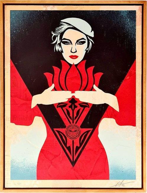 Shepard Fairey (OBEY) (1970) - FLOWER WOMAN, Antiek en Kunst, Kunst | Schilderijen | Modern