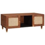 vidaXL Salontafels Bruin 100 x 54 x 40 cm Riet en massief, Verzenden, Nieuw