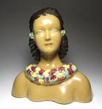 Kalmár Ceramic - sculptuur, Art Deco Bust - 20 cm -, Antiek en Kunst