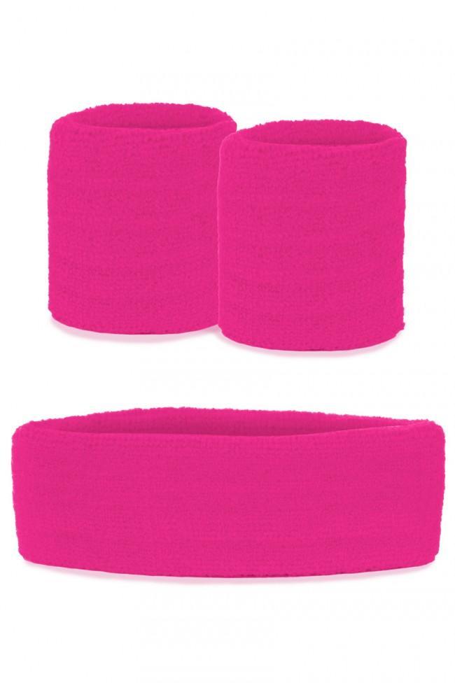 Kind Zweetbandjes Set Roze Kinder Hoofdband Polsbandjes Pink, Kleding | Dames, Carnavalskleding en Feestkleding, Nieuw, Ophalen of Verzenden
