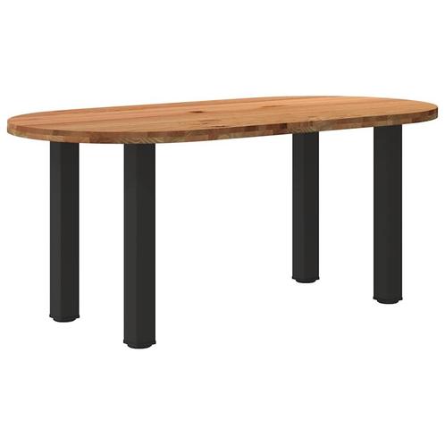vidaXL Eettafel 180x90x74 cm ovaal massief eikenhout, Huis en Inrichting, Tafels | Eettafels, Nieuw, Verzenden