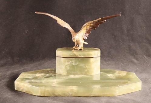 Grote antieke - Inktpot - Onyx, Antiek en Kunst, Antiek | Overige Antiek
