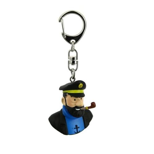 Kuifje PVC Sleutelhanger Borstbeeld Haddock, Verzamelen, Stripfiguren, Ophalen of Verzenden