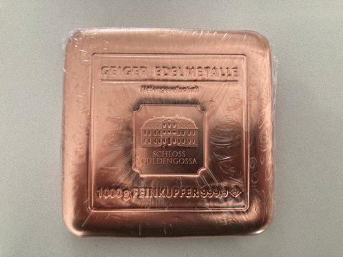 1 kilogram koper - .999 - Geiger Edelmetalle.  (Zonder, Timbres & Monnaies, Métaux nobles & Lingots