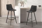 Barstoel Ozan PU Zwart Poten metaal en bekleding PU vintage, Huis en Inrichting, Zwart, Nieuw, Ophalen of Verzenden, Modern