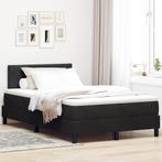 vidaXL Boxspring bed met hoofdeinde Zwart 120 x 200 cm, Verzenden, Nieuw