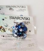 Swarovski - Beeldje - Swarovski blue crystal brooch with, Antiek en Kunst