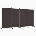 Kamerscherm 4 Panelen Bruin | Tweede Kansje | Ruimteverdeler, Huis en Inrichting, Verzenden, Nieuw