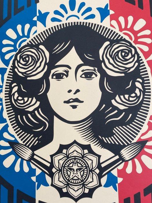 Shepard Fairey (OBEY) (1970) - Liberté Égalité Fraternité, Antiek en Kunst, Kunst | Designobjecten