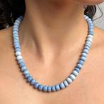 Collier en opale bleue naturelle avec des bandes de couleur, Verzamelen, Mineralen en Fossielen