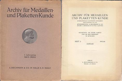 1913 medaille en Thematik Archiv fuer Medallen- en Plaket..., Livres, Livres Autre, Envoi