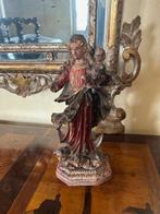 Beeld, Madonna con Bambino in legno policromo - 18° secolo -