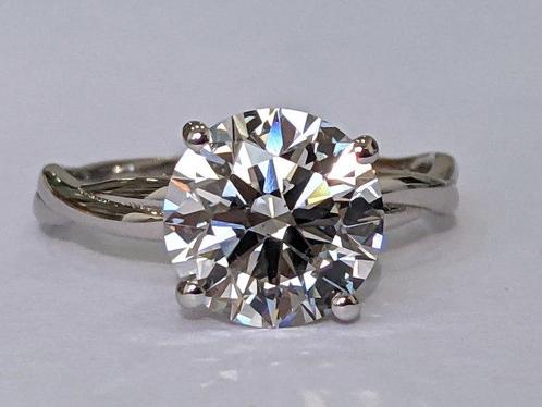 Zonder Minimumprijs - Ring - 18 karaat Witgoud -  3.08ct., Handtassen en Accessoires, Ringen