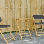vidaXL Tuintafel inklapbaar 55x55x75 cm bamboe, Tuin en Terras, Tuintafels, Verzenden, Nieuw