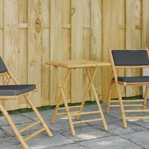 vidaXL Tuintafel inklapbaar 55x55x75 cm bamboe, Tuin en Terras, Tuintafels, Nieuw, Verzenden