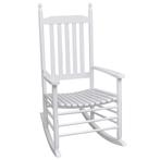 vidaXL Schommelstoel met gebogen zitting hout wit, Tuin en Terras, Verzenden, Nieuw