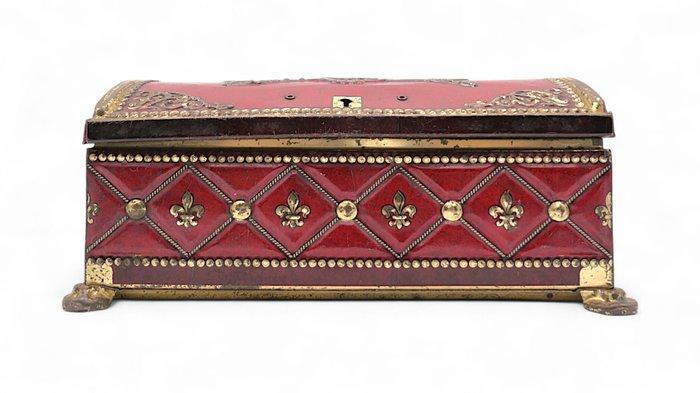 Blikken doos - Kist met Stemma di Aquila Bicipite e due, Antiek en Kunst, Curiosa en Brocante