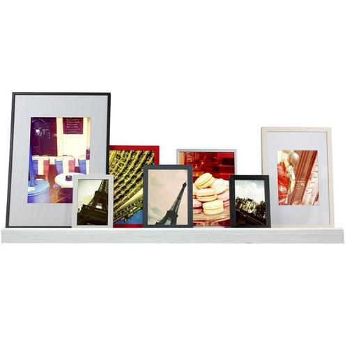 Fotoplank Steigerhout Wit - 100 cm, Huis en Inrichting, Woonaccessoires | Lijsten, Verzenden