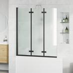 vidaXL Douche Omheining Zwart 130 x 138 cm ESG Glas en, Verzenden, Nieuw