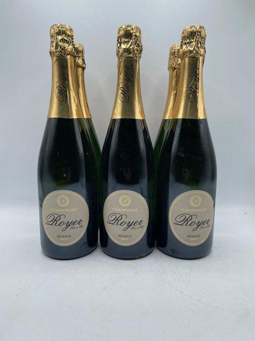 Royer, Champagne Royer père & fils brut - Champagne Brut - 6, Verzamelen, Wijnen