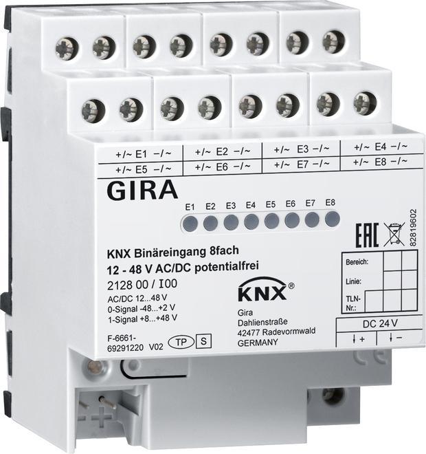 Gira KNX DIN-rail binair ingangsbussysteem - 212800, Doe-het-zelf en Bouw, Elektriciteit en Kabels, Verzenden