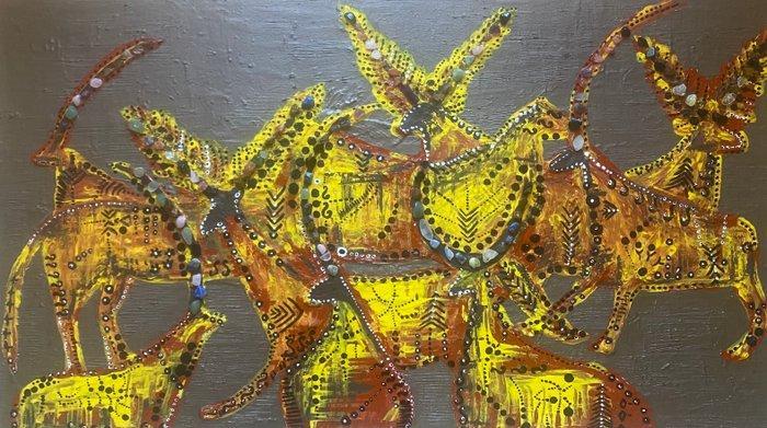 Nerida - The cave animals, Antiek en Kunst, Kunst | Schilderijen | Modern